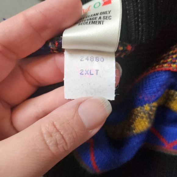 Vintage Tundra Coogi Style Knit Sweater 2XLT 90s - Picture 9 of 12